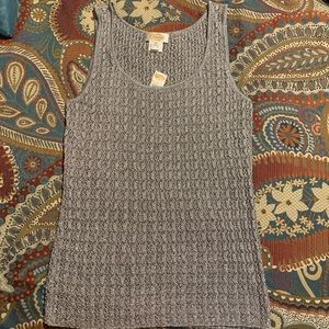 Talbots silver/gray shimmer tank top